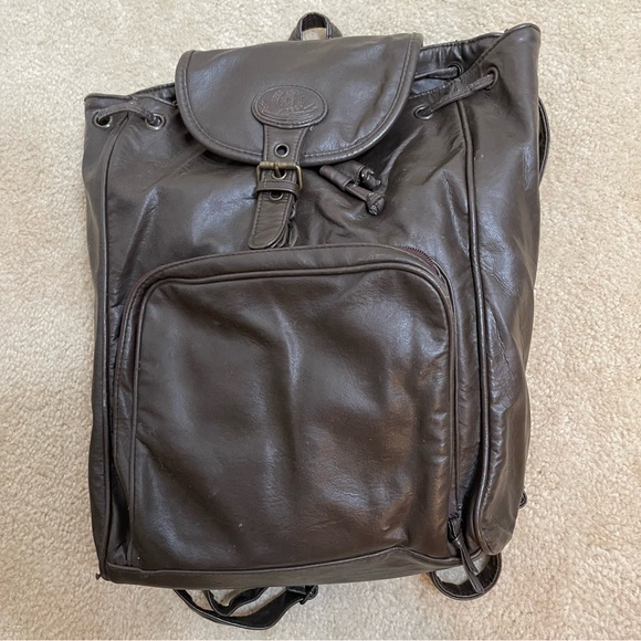 M International Women’s Brown Leather Backpack - Picture 8 of 12
